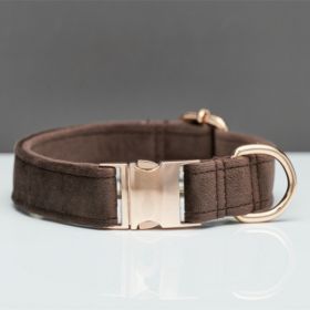 Multiple Colour Velvet Personalise Dog Collar Leash Set With Bow