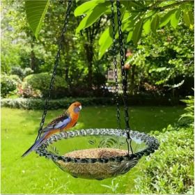 Hanging Bird Baths And Feeders For Outdoors, Plastic Bird Water Bowls For Garden And Yard Use