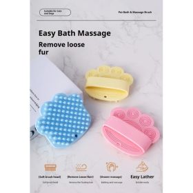 Dog Bath Brush,Pet Bath Comb Brush Soothing Massage Rubber Comb,Pet Bathing Brush