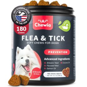 Dog Flea And Tick Treatment Chews FleaTick Prevention For Dogs Chewables Natural Dog Flea & Tick Control Soft Treats Immune Support Supplement CA (Option: 1PCS)