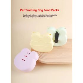 Pet Training Treat Pouch With Food-Grade Silicone - Soft, Skin-Friendly Dog Treat Bag With Hanging Buckle For Easy Carrying - Ideal For Puppy Tra (Option: Green)