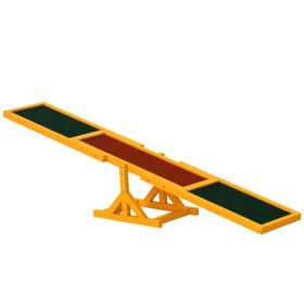 Wooden Dog Agility Seesaw for Balance Training and Exercise, Platform Equipment Run Game Toy, Weather Resistant Pet Supplies, for Outdoor Backyar (Option: Natural Wood-840x360x145 mm)